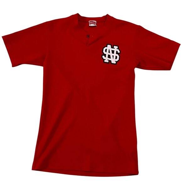 Vintage Rawlings Baseball Shirt Size Adult RJLD Red Short Sleeves #3 Polyester - Picture 1 of 5